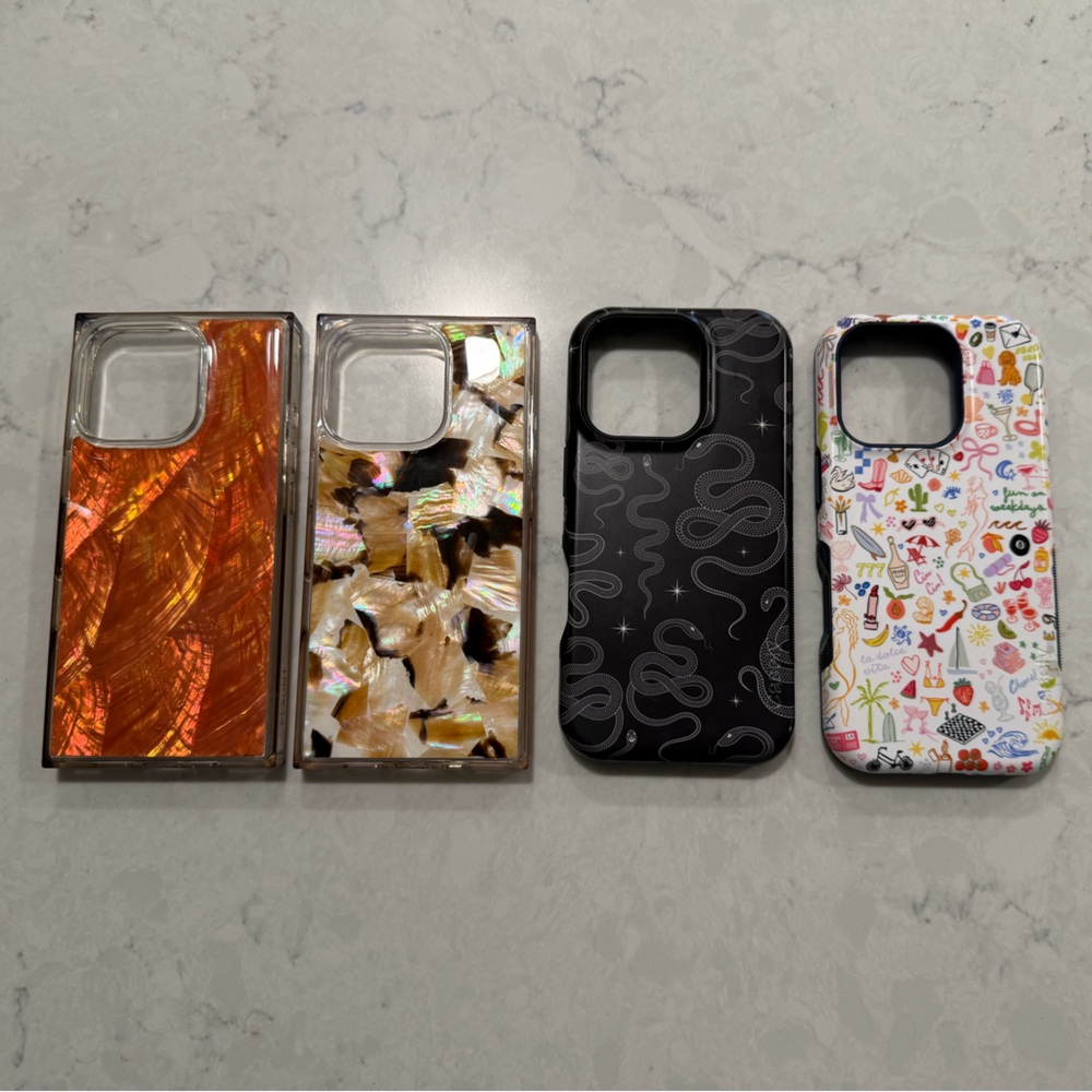 iPhone 16 pro set of 4 phone cases - flaunt and casely brand